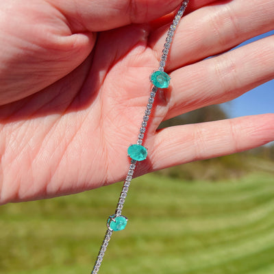 Olivenorma Three Paraiba Tourmaline Bracelet