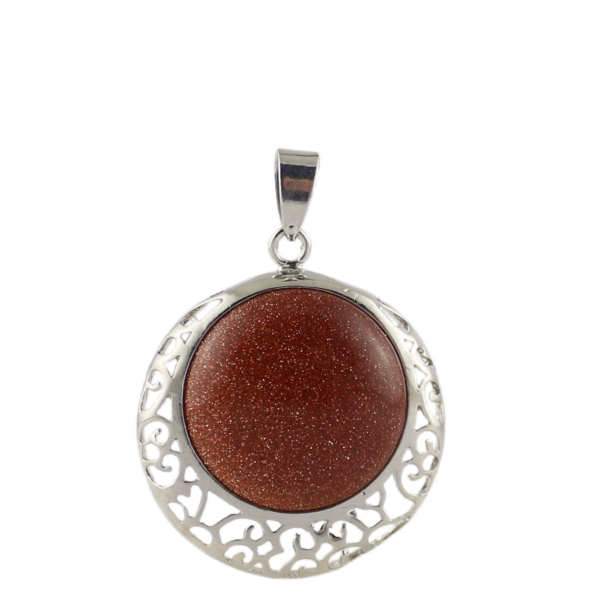 Olivenorma Round Crystal Genuine Stone Adjustable Necklace