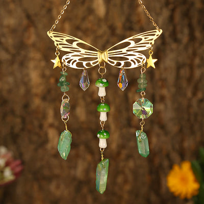 Olivenorma Crystal Butterfly Wings Sunshine Catcher Wind Chime