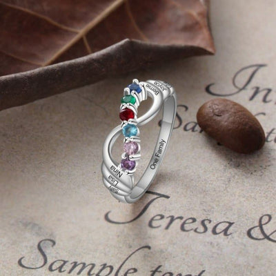 Olivenorma 12 Color Birthstone Lucky Ring