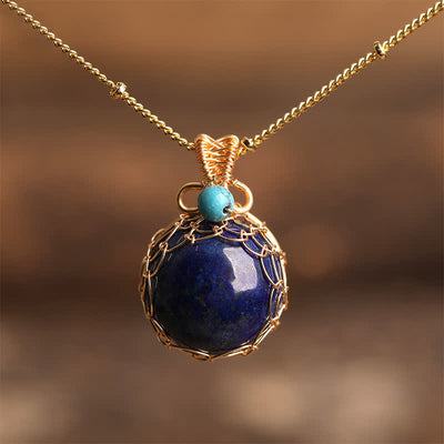 Olivenorma Delicate Natural Crystal Sphere Necklace