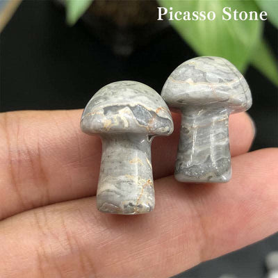 Olivenorma Natural Crystal Mini Mushroom Decoration