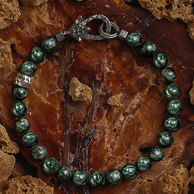 Olivenorma "Quiet" Natural Seraphinite Beaded Bracelet