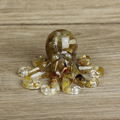 Olivenorma Natural Crystal Gravel Octopus Gemstone Decoration