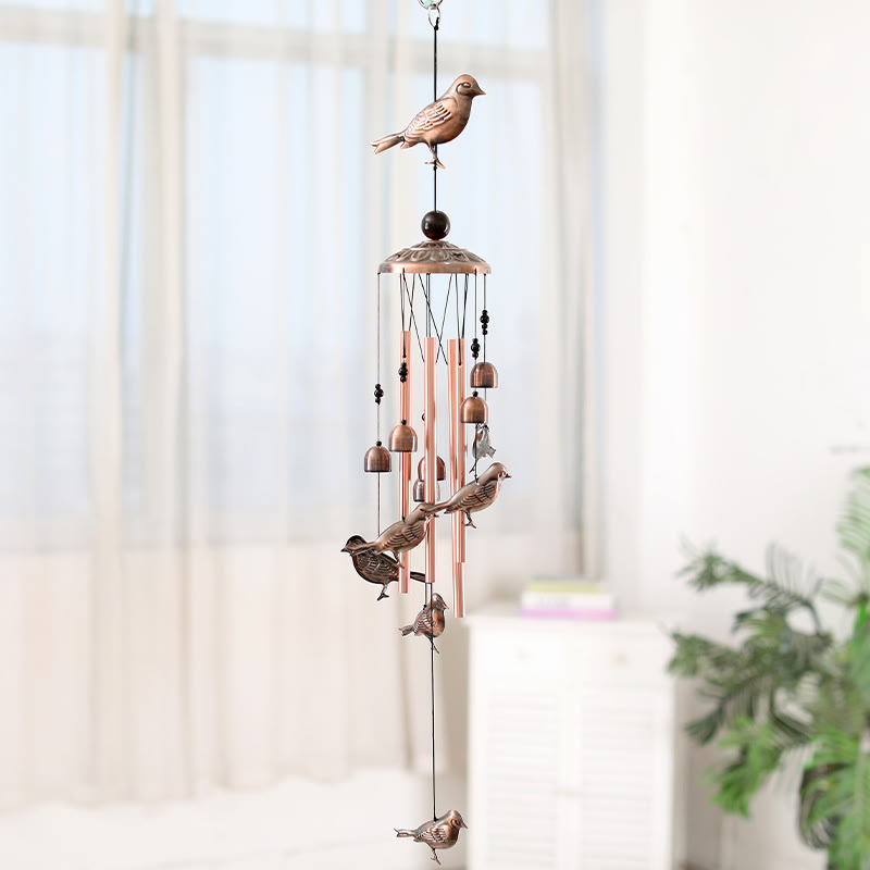 Olivenorma Metal Butterfly Owl Animal Iron Art Hanging Wind Chime