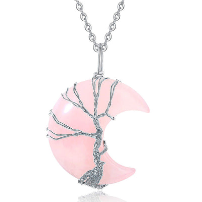 (Clearance 30% OFF / CODE: OFF30) - Olivenorma Natural Chakra Moon Necklace