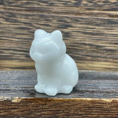 Olivenorma Natural Stone 1.2 Inch Cute Kitten Gemstone Decoration