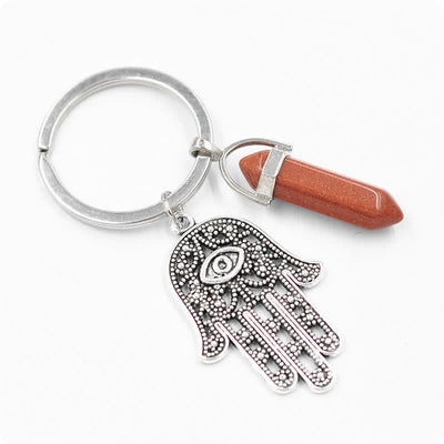 Olivenorma Inspiring Hamsa Hand Crystal Keychain