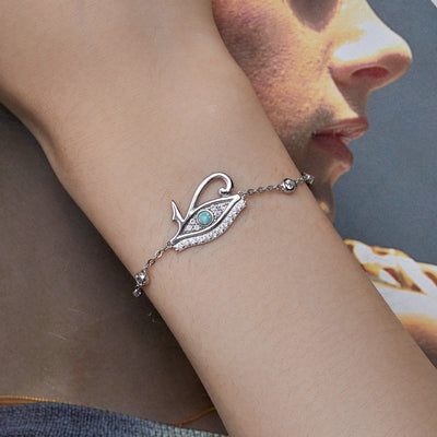 Olivenorma S925 Sterling Silve Eye Of Horus Bracelet