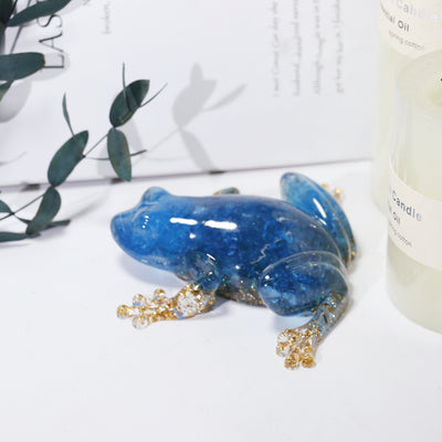 Olivenorma Crystal Resin Frog Ornament Gemstone Decoration