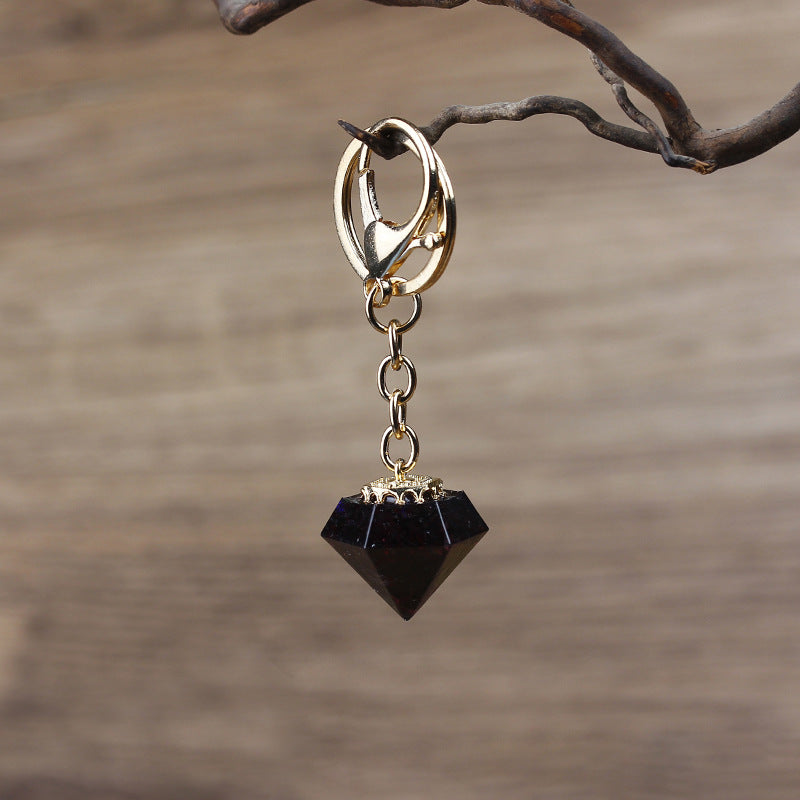 Olivenorma Natural Crystal Gravel Orgone Keychain