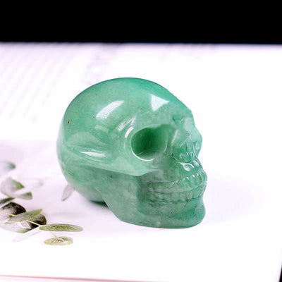 Olivenorma Dragon Blood Stone Jasper Skull Decoration