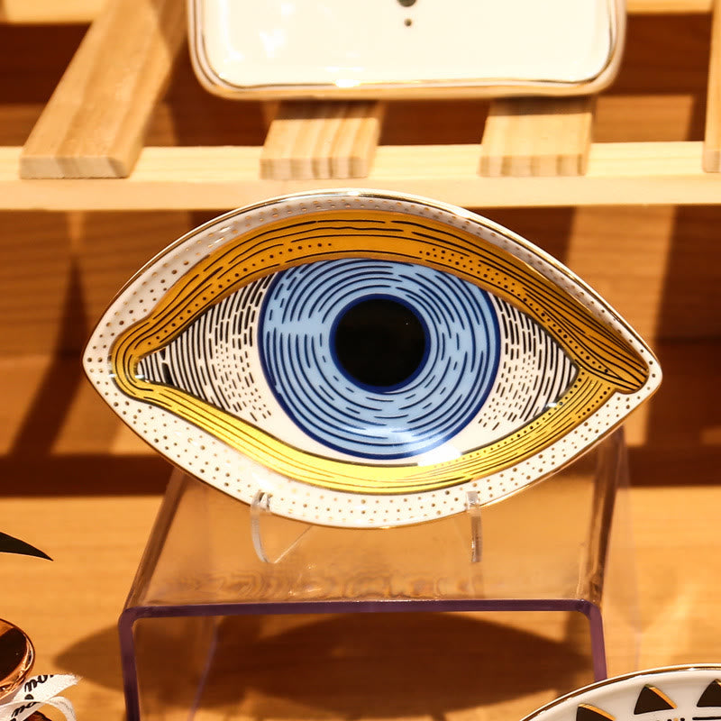 Olivenorma Evil Eye Ceramic Jewelry Dish Tray Holder