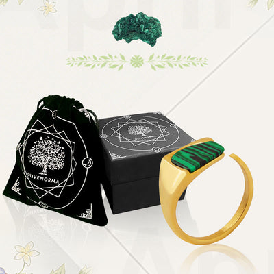 Olivenorma Malachite Gemstone Ring