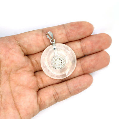 Olivenorma Natural Crystal Peace Buckle Tree Of Life Necklace