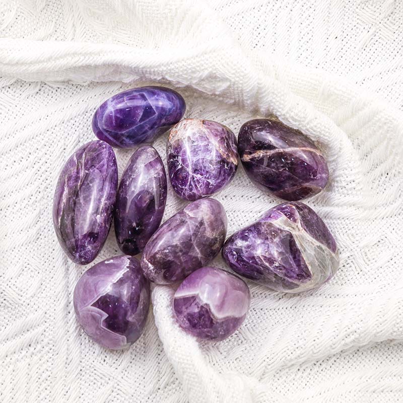 Olivenorma Amethyst Natural Tumbled Stone Set