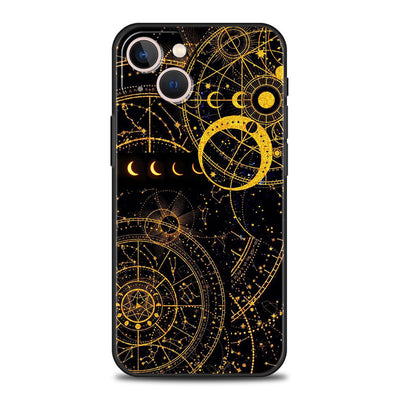 Olivenorma iPhone 13/14/15 Cute Sun Moon Design Phone Case