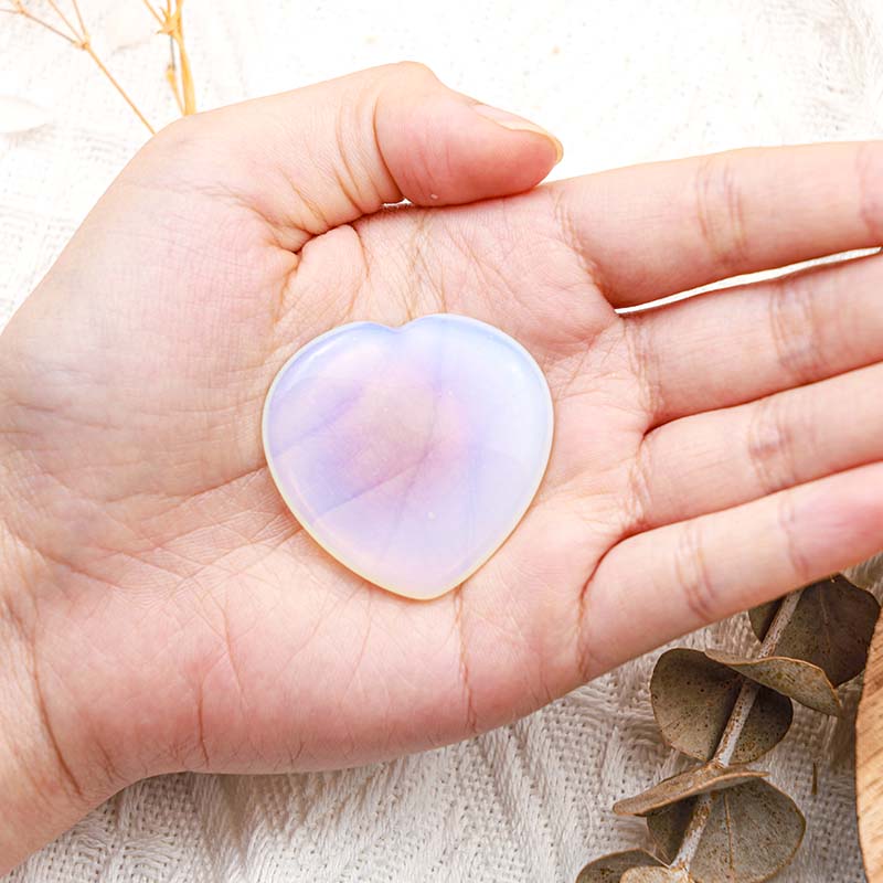 Olivenorma Natural Opal Healing Heart Worry Stone