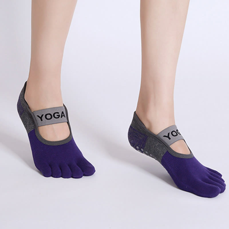 Olivenorma Non-Slip Five Toe Fitness Pilates Yoga Socks