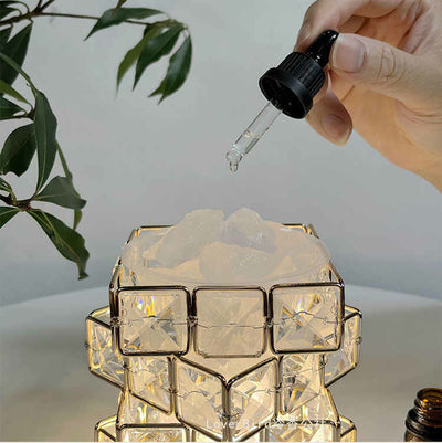 Olivenorma Four layer Rubiks Essential Oil Crystal Aromatherapy Lamp