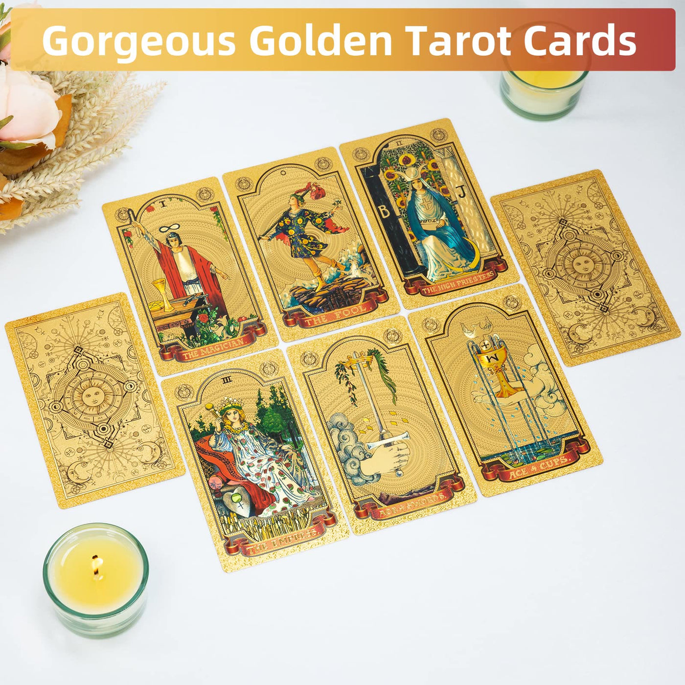 Olivenorma Bronzing Golden Sun Classic Tarot Cards