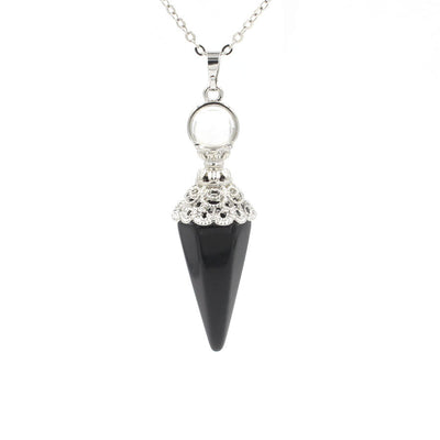 Olivenorma Healing Crystal Point Pendant Necklaces