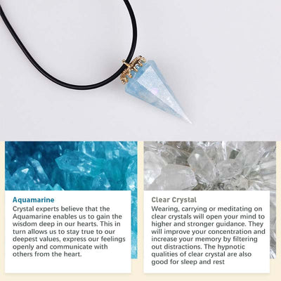 Olivenorma Natural Crystal Healing Necklace