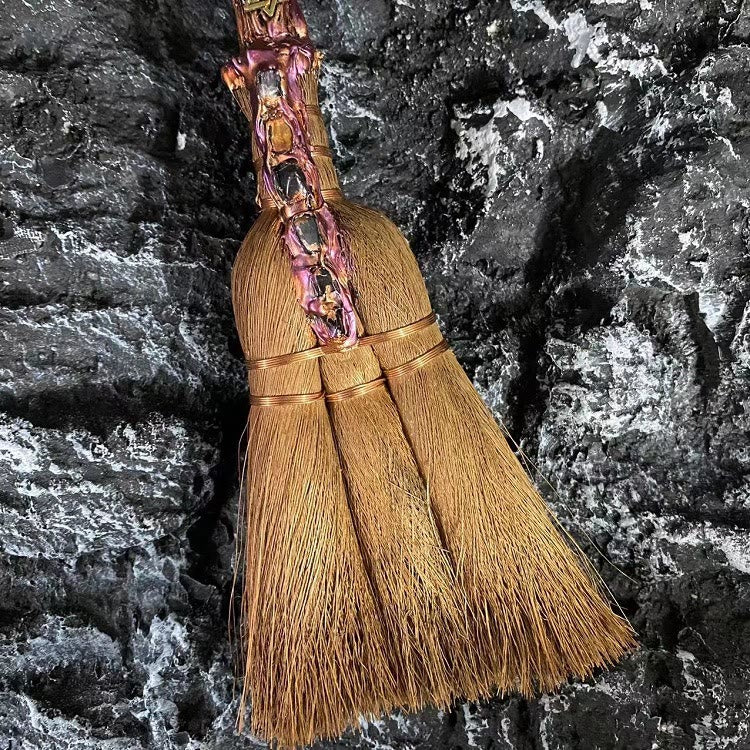 Olivenorma Crystal Broom Ritual Witch Ornamet