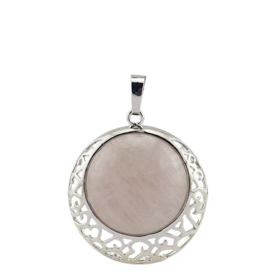 Olivenorma Round Crystal Genuine Stone Adjustable Necklace