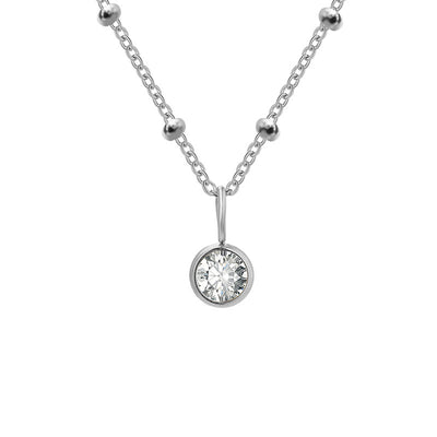 Olivenorma 8mm Round Birthstone Pendant Necklace