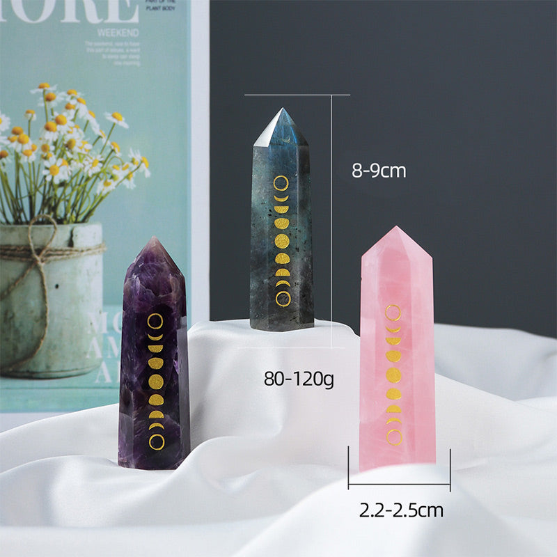 Olivenorma Natural Crystal Column Crystal Wands Tower