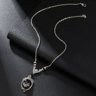 Olivenorma Silver Bat Obsidian Necklace