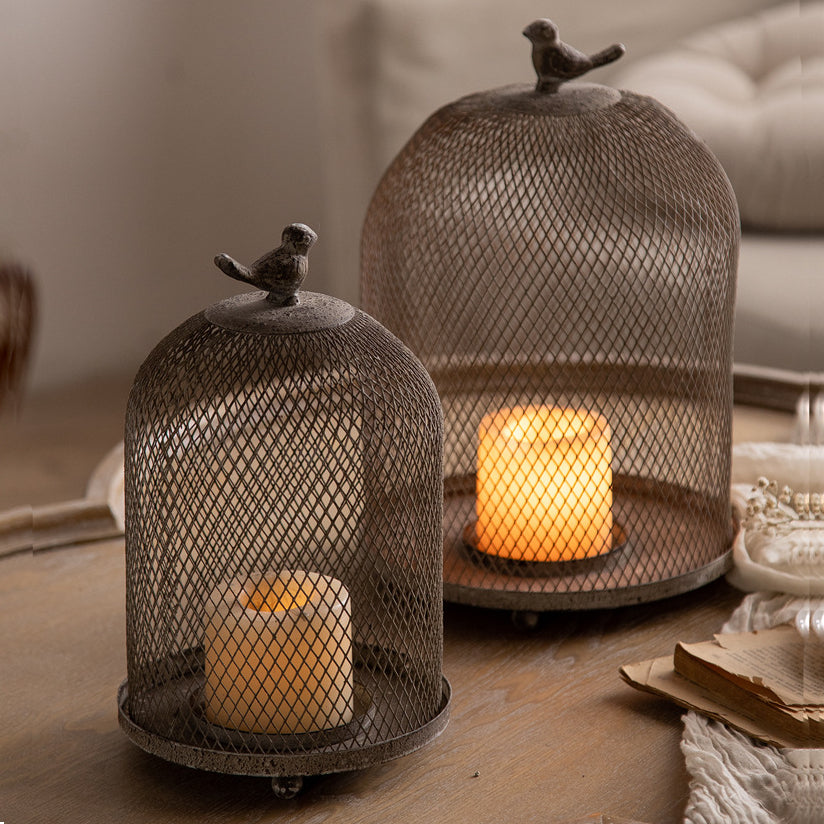 Olivenorma Classical Iron Birdcage Decorative Candle Holder