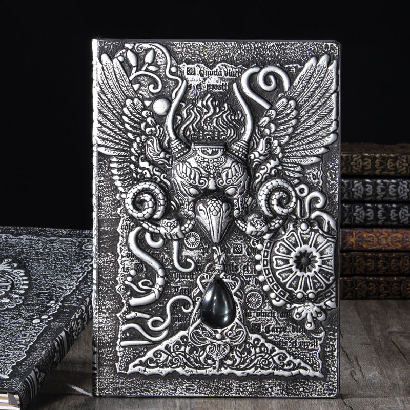 Olivenorma Crystal Stone Demonic Eagle Relief Decorative Notebook