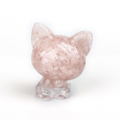 Olivenorma Natural Crystal Cat Gemstone Decoration