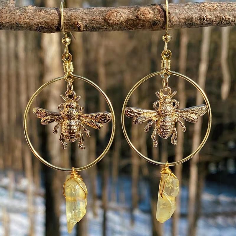 (Clearance 30% OFF / CODE: OFF30) - Natural Crystal Moon Star Mushroom Accessory Earrings