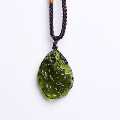 Olivenorma Purification Green Moldavite Necklace