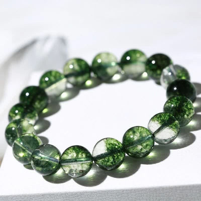 Olivenorma 6-14mm Green Phantom Quartz Beaded Bracelet