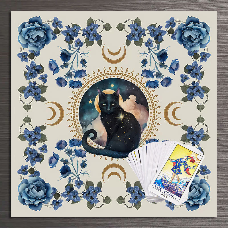 Olivenorma God Sign Cat Divination Tarot Tablecloth