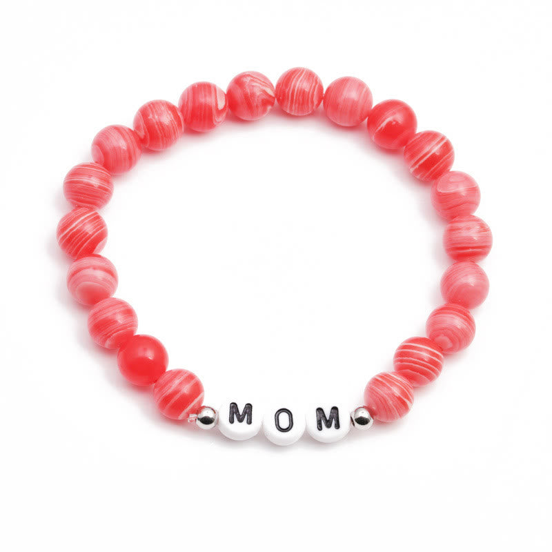 Olivenorma "MOM" Carnelian Beaded Bracelet