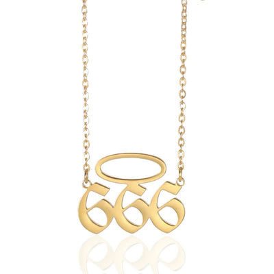 Olivenorma Lucky Angel Number With Angel Aperture Necklace