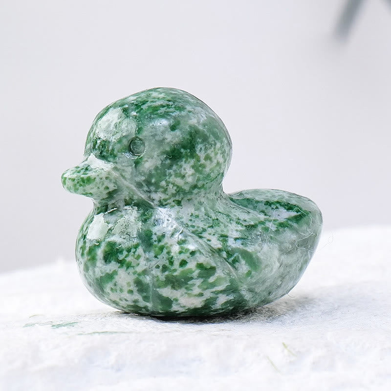 Olivenorma 1.2Inch Quartz Crystal Duck Carving Gemstone Decoration