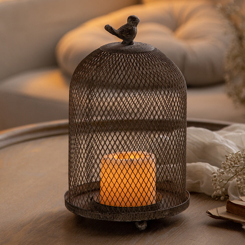 Olivenorma Classical Iron Birdcage Decorative Candle Holder