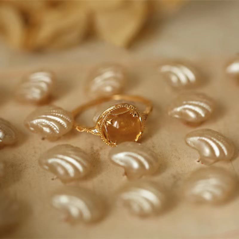 Olivenorma "Golden Luster" Dainty Citrine Ring