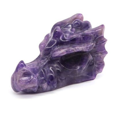 Olivenorma 3.2 Inch Dragon Head Skull Gemstone Decoration