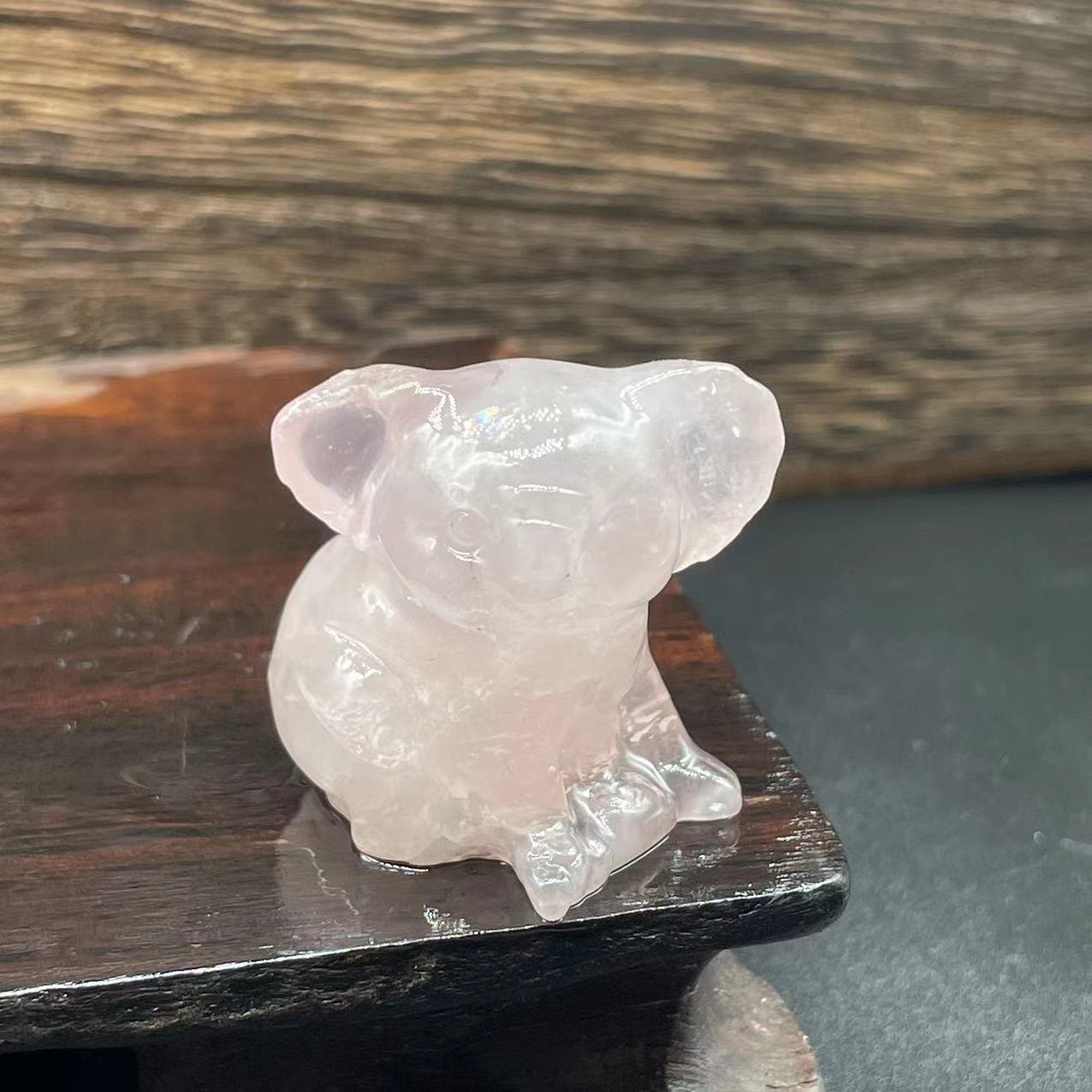 Olivenorma 1.2 Inches Carved Cute Koala Figurine Gemstone Decoration