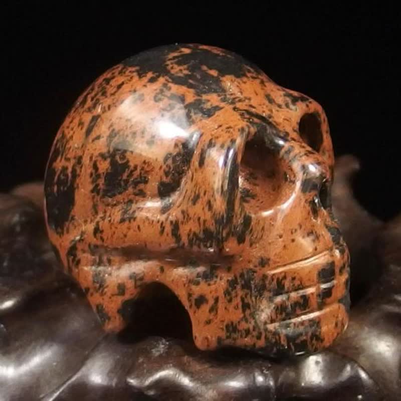 Olivenorma Mahogany Obsidian Crystal Skull Decoration