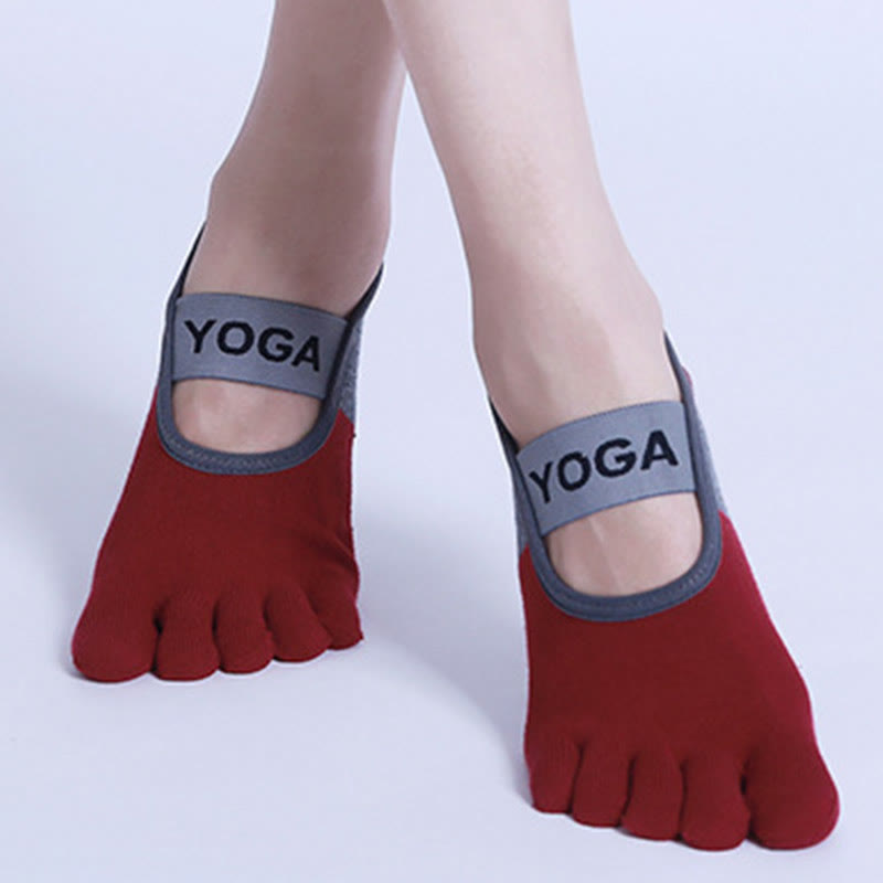 Olivenorma Non-Slip Five Toe Fitness Pilates Yoga Socks