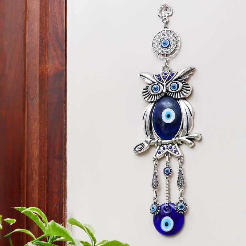 Olivenorma Evil Eye & Owl Protection Amulet Wall Decor