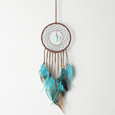 Olivenorma Amazonite Blue Crystal Dream Catcher